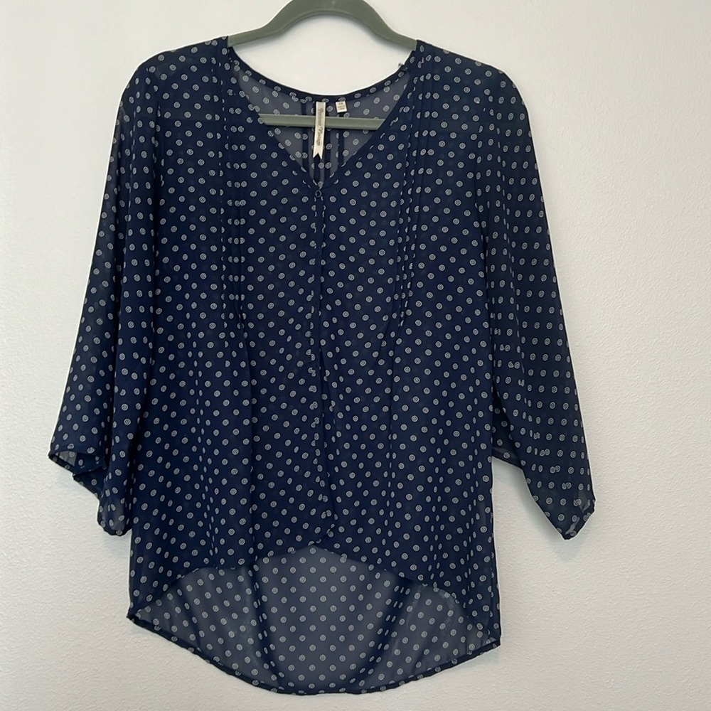 Chiffon sheer blouse‎